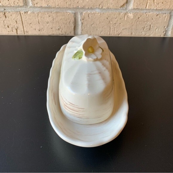 Vernon Ware by Metlox Fruit Basket Butter Dish  Vintage 1960s Made in California - Picture 5 of 13